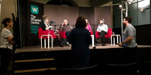 Kylie, Chris and Helen from The Wheeler Centre for Books, Writing and Ideas briefing the speakers. Such a great team! 